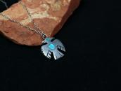Vintage Zuni Turquoise Inlay Thunderbird Top Necklace c.1960