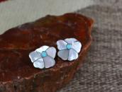 【Anselm Wallace】Zuni Desert Rose Pierced Earrings  c.1970～