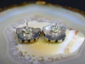 【Anselm Wallace】Zuni Desert Rose Pierced Earrings  c.1970～