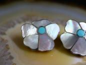 【Anselm Wallace】Zuni Desert Rose Pierced Earrings  c.1970～