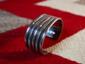 Attributed to【NAVAJO GUILD】Chiseled Silver Wide Cuff c.1940～