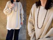 Vintage "Navajo Pearl" Silver Beaded Long Necklace  c.1960～