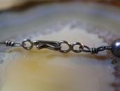 Vintage "Navajo Pearl" Silver Beaded Long Necklace  c.1960～