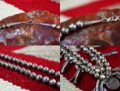 Old Leaf Applique Small Squash Blossom Naja Necklace c.1970～