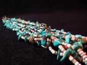 Vintage Turquoise & Shell Bead 4 Strand Necklace