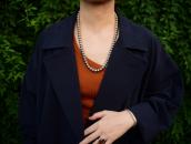 Old "Navajo Pearl" Heavy Handmade Slv Bead Necklace c.1970～