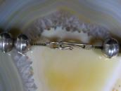 Old "Navajo Pearl" Heavy Handmade Slv Bead Necklace c.1970～