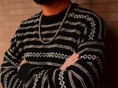 Old "Navajo Pearl" Heavy Handmade Slv Bead Necklace c.1970～