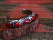 【Dan Simplicio】 Zuni Vintage Coral Row Cuff Bracelet c.1950～