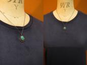 Vintage Navajo Pilot Mt. Turquoise Small Fob Necklace c.1950