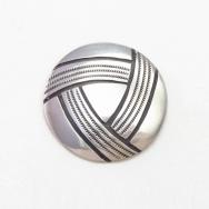 Vtg Navajo Pottery or Basket Bowl Design Overlay Pin c.1945～