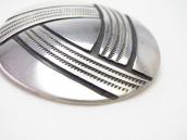 Vtg Navajo Pottery or Basket Bowl Design Overlay Pin c.1945～