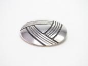 Vtg Navajo Pottery or Basket Bowl Design Overlay Pin c.1945～