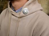 Vtg Navajo Pottery or Basket Bowl Design Overlay Pin c.1945～