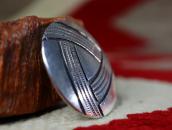 Vtg Navajo Pottery or Basket Bowl Design Overlay Pin c.1945～