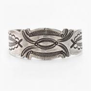 Antique Navajo Stamped Ingot Silver Cuff Bracelet  c.1925～