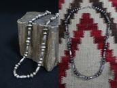 Vintage "Navajo Pearl" Handmade Silver Bead Necklace c.1960～