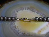 Vintage "Navajo Pearl" Handmade Silver Bead Necklace c.1960～