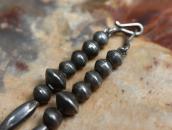 Vintage "Navajo Pearl" Handmade Silver Bead Necklace c.1960～