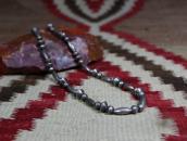 Vintage "Navajo Pearl" Handmade Silver Bead Necklace c.1960～