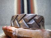 Vintage BasketWeaving Pattern Cast SIL Cuff Bracelet c.1940～