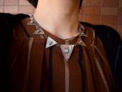 Antique Navajo BuntingGarland Design Silver Necklace c.1935～