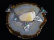 Antique Navajo BuntingGarland Design Silver Necklace c.1935～