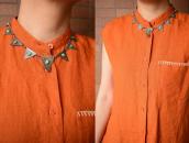 Antique Navajo BuntingGarland Design Silver Necklace c.1935～