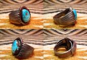 Vintage Heavy Ring with Persian Turquoise  c.1960～