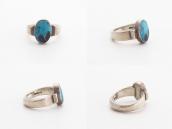 【UITA21/Ganscraft】 Vintage Sliver Ring w/Turquoise  c.1945～
