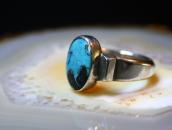 【UITA21/Ganscraft】 Vintage Sliver Ring w/Turquoise  c.1945～