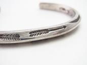 Atq Navajo Arrows Stamped Unique Triangle Wire Cuff  c.1910～