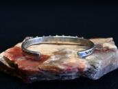 Vtg Zuni Carved Turquoise Row Narrow Cuff Bracelet  c.1950