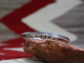 Atq Navajo Arrows Stmped Ingot Slv Triangle Wire Cuff c.1920