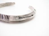 Atq Navajo Arrows Stmped Ingot Slv Triangle Wire Cuff c.1920