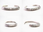 Atq Navajo Arrows Stmped Ingot Slv Triangle Wire Cuff c.1920