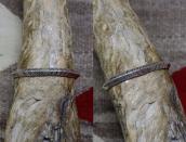 Atq Navajo Arrows Stmped Ingot Slv Triangle Wire Cuff c.1920
