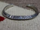 Atq Navajo Arrows Stmped Ingot Slv Triangle Wire Cuff c.1920
