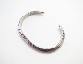 Atq Navajo Arrows Stmped Ingot Slv Triangle Wire Cuff c.1920