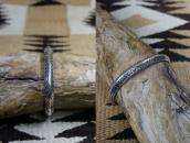 Historic Navajo Stamped Ingot Slv Triangle Wire Cuff c.1900～