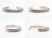 Historic Navajo Stamped Ingot Slv Triangle Wire Cuff c.1900～