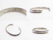 Historic Navajo Stamped Ingot Slv Triangle Wire Cuff c.1900～