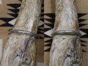 Historic Navajo Stamped Ingot Slv Triangle Wire Cuff c.1900～