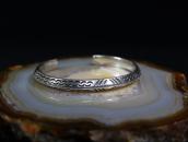 Historic Navajo Stamped Ingot Slv Triangle Wire Cuff c.1900～