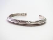 【Silviano Quintana】Cochiti Stamped TriangleWire Cuff c.1955～