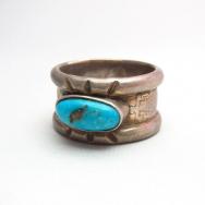 Vintage Thunderbird Stamped Ring w/TQ  c.1960～