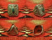 Vintage 【Bell】 Thunderbird Patched Silver Ring w/TQ  c.1945～