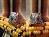 Vintage 【Bell】 Thunderbird Patched Silver Ring w/TQ  c.1945～