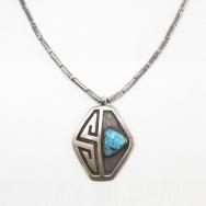 【Joe H. Quintana】 Pipe Bead Necklace w/Overlay Top  c.1960～