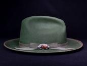 【Luke Billy Yazzie】Stamped Silver Pin w/PetrifiedWood c.1950